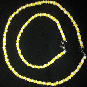 Bead choker and anklet